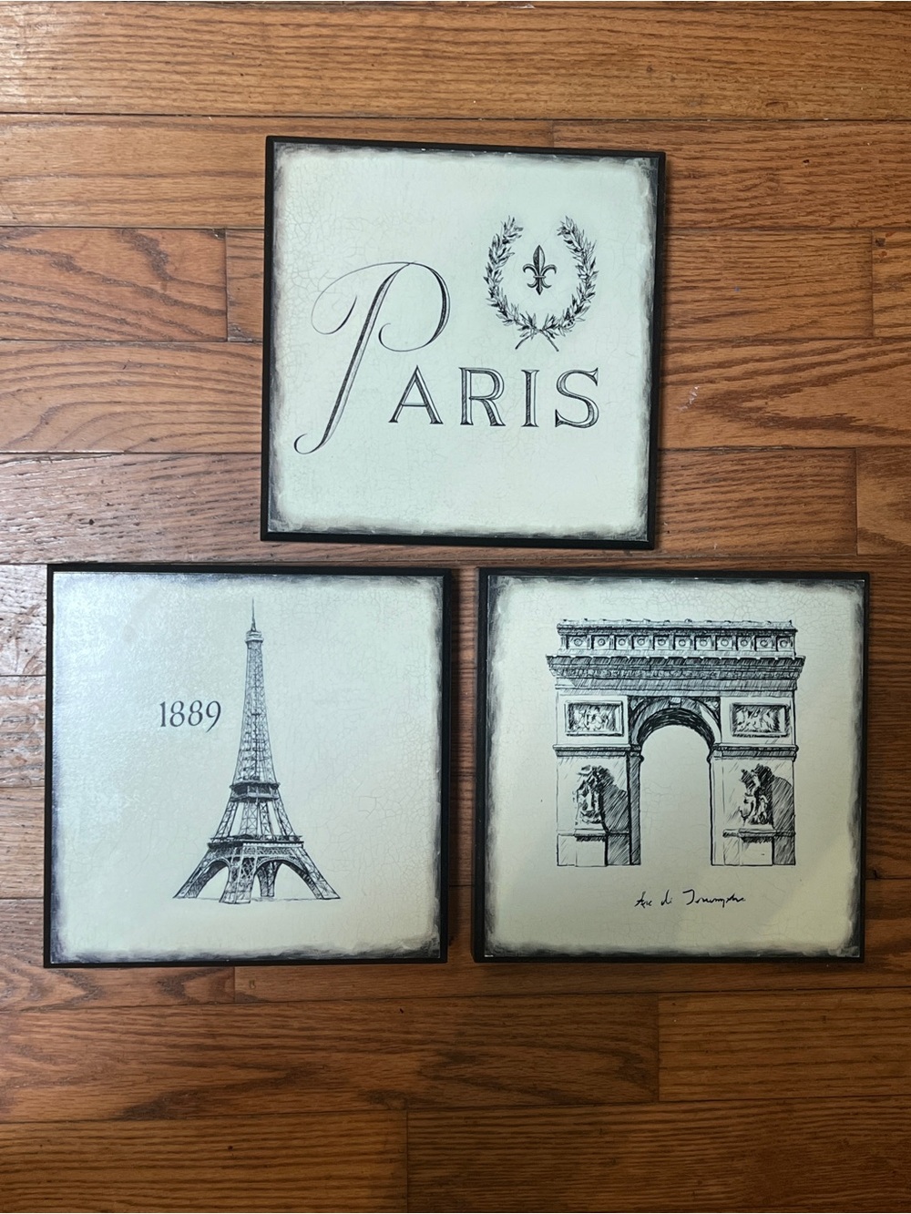 Marco Fabiano Paris Wall Tiles – Set of 3 – c. 2000s/2010s – Art in Motion Made